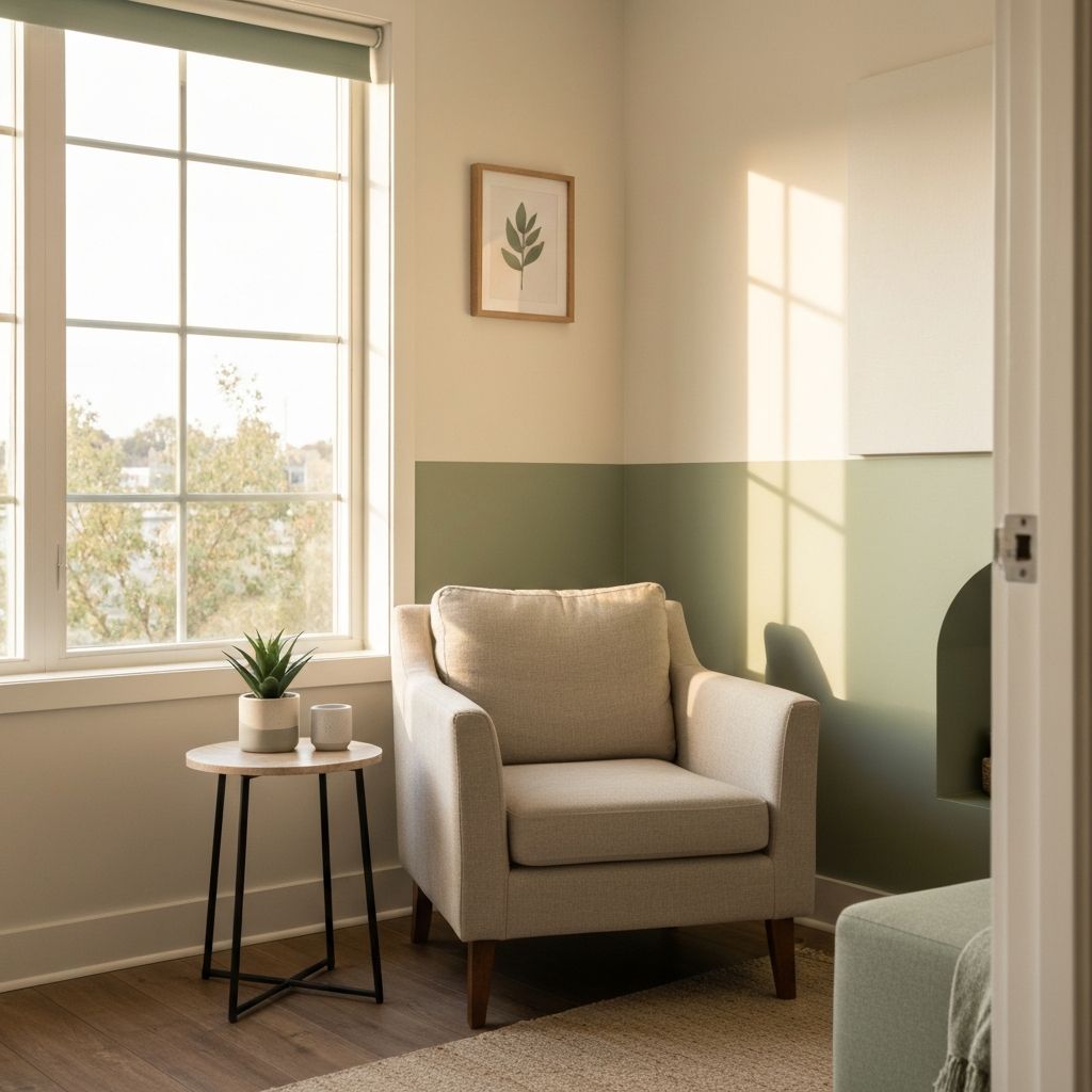 A calm, welcoming therapy space with natural light